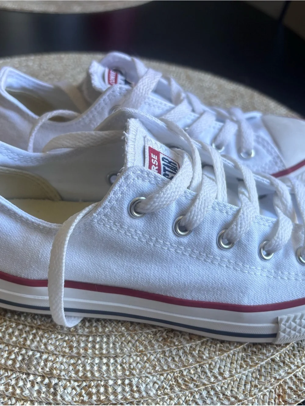 Converse White Low-Top Canvas Sneakers
